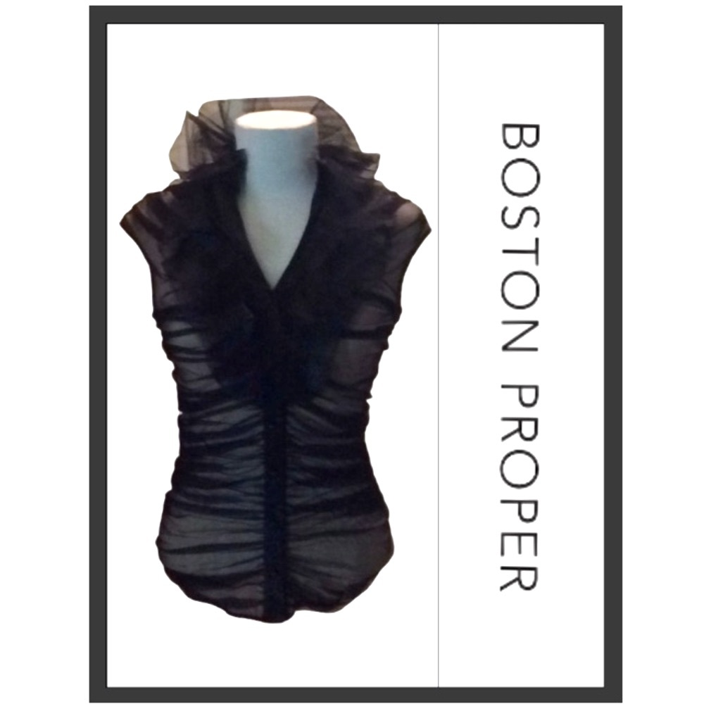 Boston Proper NWOT Black Top, Shirt, Blouse. - Picture 1 of 3